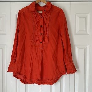 Free People Oversized Tuxedo Shirt
